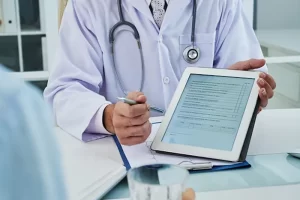 Specialist review of online prescriptions for complex cases