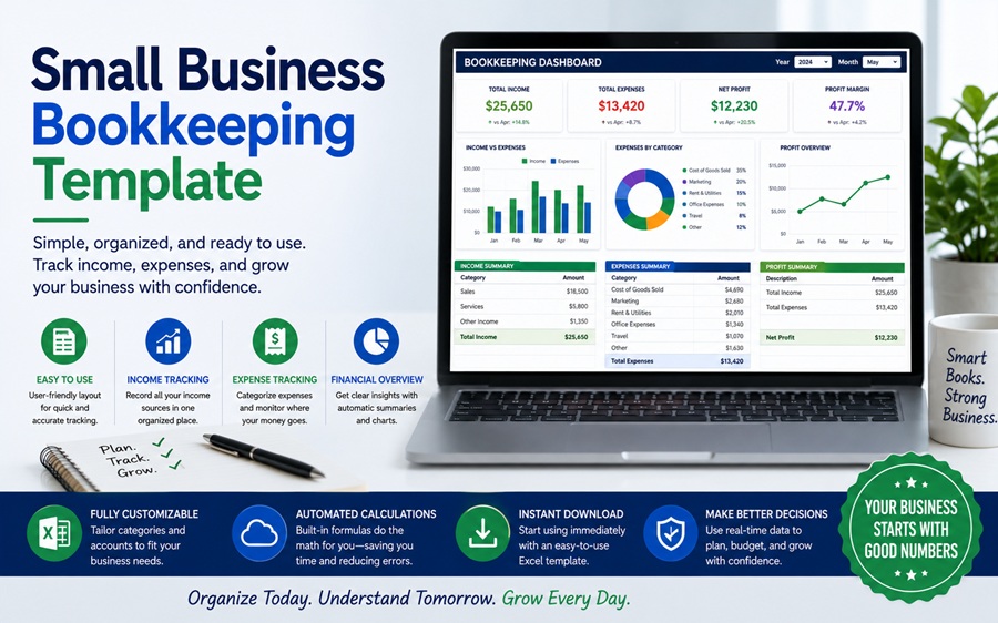 Small Business Bookkeeping Template: How to Track Your Finances Without an Accountant